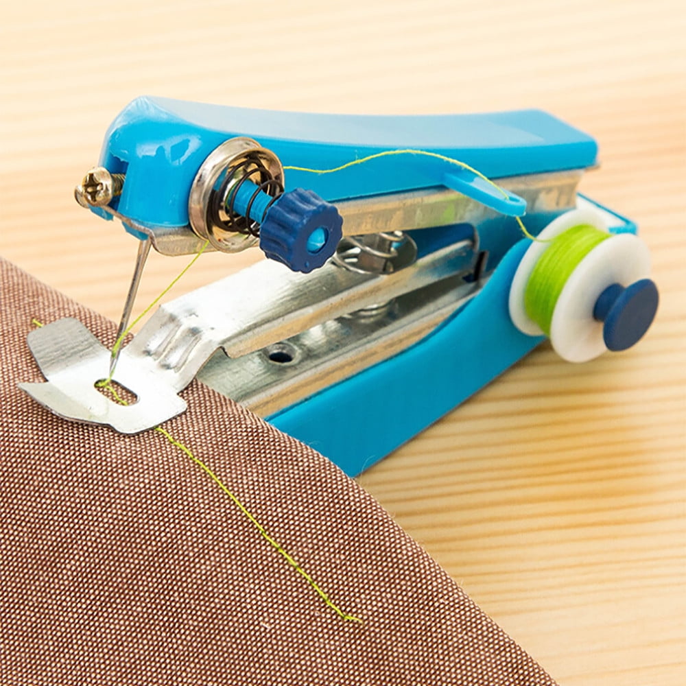 Mini Portable Needlework Cordless Hand-Held Clothes Fabrics Sewing Machine_w 