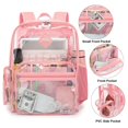 thumbnail image 2 of Mochila Fuyicat Heavy Duty, PVC transparente, rosa, 2 of 5