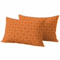 thumbnail image 2 of Pack of 2 Outdoor Pillow Covers 20x12 Inch Waterproof Orange Morocco Throw Pillow Covers,Decorative Couch Pillow Case Sham Geometric Leaf Diamond Lattice Abstract Patio Pillowcases Cushion Cover, 2 of 8