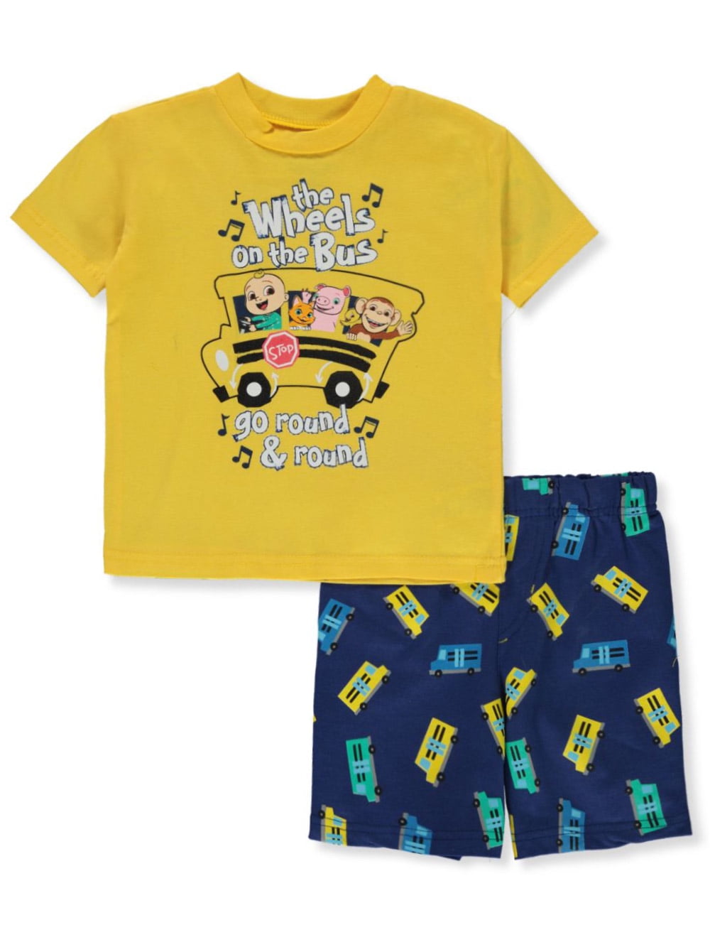Boys' 2Piece Shorts Set Outfit yellow/royal blue, 4t