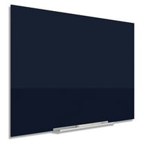 Quartet InvisaMount Magnetic Glass Dry-Erase Board, 85" x 48", Black Surface, Frameless