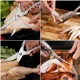 thumbnail image 2 of Tijeras de cocina totalmente metálicas. Tijeras para aves de corral de acero inoxidable de alta resistencia para huesos, pollo, carne, pescado, mariscos y verduras. Tijeras para alimentos co, 2 of 5