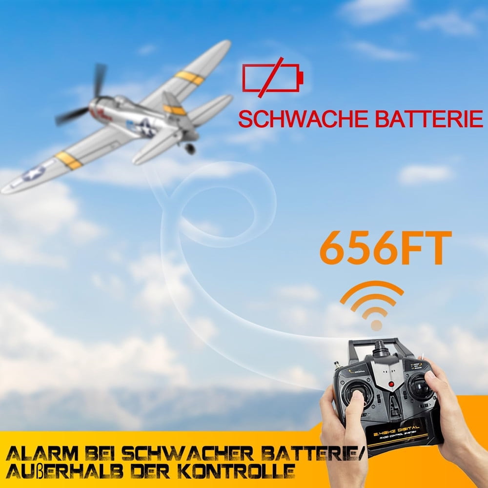 VOLANTEX P47 Thunderbolt RC Plane 2.4G 4CH Fighter Remote Control RTF Aerobatic Aircraft Model Toys