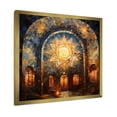 thumbnail image 2 of Designart "Synagogue Reflections Finding Serenity in Judaic Spaces" Spiritual Framed Wall Art Decor - Global Yellow Judaism Entryway Framed Wall Art, 2 of 6