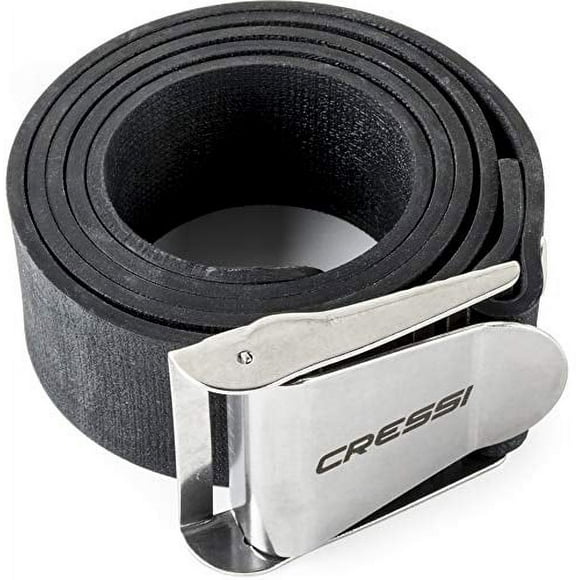 Cressi Quick-Release Elastic Belt w/Metal Buckle, Black (TA626010)