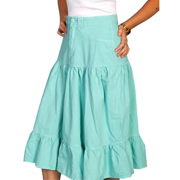 Scully Western Skirt Womens Cotton 5-Pocket Jean Style Skirt PSL-078