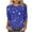 Blue, variant on Sequin Tops for Women Sparkly 3/4 Sleeve Crewneck Shirts Lightweight Glitter Tunic Blouse Trendy Party Night Going Out Tops Red Small