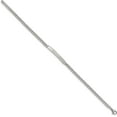thumbnail image 3 of Solid Chisel Stainless Steel Polished Flat Curb Chain ID Bracelet - 8.5", 3 of 6