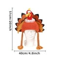 thumbnail image 3 of Junepar Thanksgiving Turkey Cap Novelty Winter Hats for Thanksgiving Night Event Party Interesting Design Thanksgiving Fall Decoration & Accessories - A, 3 of 7