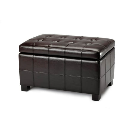 5 Small Leather - Safavieh Small Brown Maiden Tufted Brown Leather Storage Ottoman