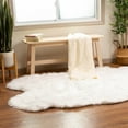 thumbnail image 5 of Silver Orchid  Parrott Faux Fur Sheepskin Area Rug White 4' x 6' Shaped 4' x 6' Indoor Living Room Novelty, 5 of 5