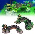 thumbnail image 3 of Aquarium Resin Bridge Landscape Tank Ornaments Fish Pavilion Tree Decorate, 3 of 4