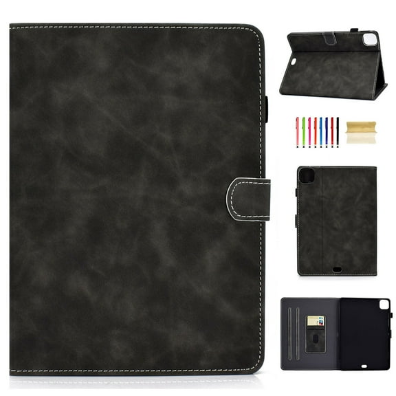 Dteck Case For Apple iPad Pro 11" 2nd Generation (2020 Released) 11 inch,Magnetic Leather Wallet Card Holder Smart Case Folio Stand Protective Automatic wake/sleep Cover ,Gray