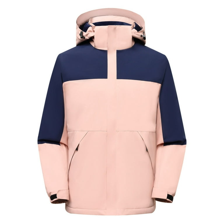 Rain Jacket Women Lightweight Waterproof Plus Size Long Sleeve Rain Shell  Jacket Windproof Breathable Packable Outdoor Raincoat with Hood for Golf