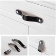 thumbnail image 2 of 8 Pieces Black Leather Handles 128 Mm Leather Cabinet Pulls, Drawer Pulls, Cupboard Pulls Leather Handles For Cabinet Drawer Furniture, 2 of 5