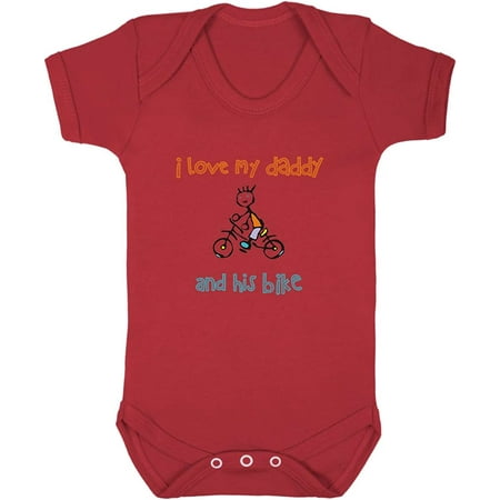 

I Love My Daddy And His Bike Baby Bodysuit One Piece Red 18 Months