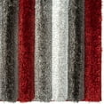 thumbnail image 6 of Luxe Weavers Geometric Red 8x10 Shag Area Rug Plush Striped Bedroom Carpet, 6 of 9