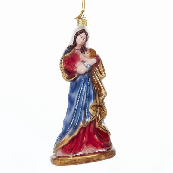 Noble Gems MARY HOLDING CHRIST CHILD Glass Christmas Ornament, by Kurt Adler