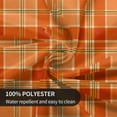 thumbnail image 5 of 60 Inch Round Tablecloth - Orange Red Tartan Buffalo Plaid Table Cloth Waterproof Fabric Checkered Gingham Table Cover for Fall/Winter Thanksgiving Christmas Home Dining Kitchen Table Décor, 5 of 5