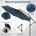 thumbnail image 6 of Costway 10' Hanging Umbrella Patio Sun Shade Offset Outdoor Market W/ Cross Base Blue, 6 of 10