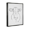 thumbnail image 4 of Stupell Industries Farm Cattle Cow Pencil Sketch Drawing Portrait Drawing Print Metallic Gold Floating Framed Canvas Print Wall Art, Design by Valerie Wieners, 4 of 5