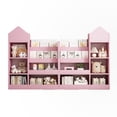 thumbnail image 6 of Glavbiku Pink Kids Wood Bookshelf & Toy Organizer,6 Compartment,2 Basket,Multi-Shelf Storage Cubby, 6 of 10
