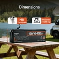 thumbnail image 5 of HumsiENK Bluetooth 12V 600Ah Lithium LiFePO4 Battery(640Ah) for RV, Solar System, Off Grid, Home Energy Storage, Marine, Camping, 8192Wh, 250A BMS(4 Pack), 5 of 9