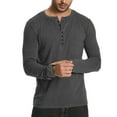 thumbnail image 3 of HAOMEILI Men's Henley Shirts Short/Long Sleeve Button T-Shirt Lightweight Fashion Casual Pullover Shirt, 3 of 6