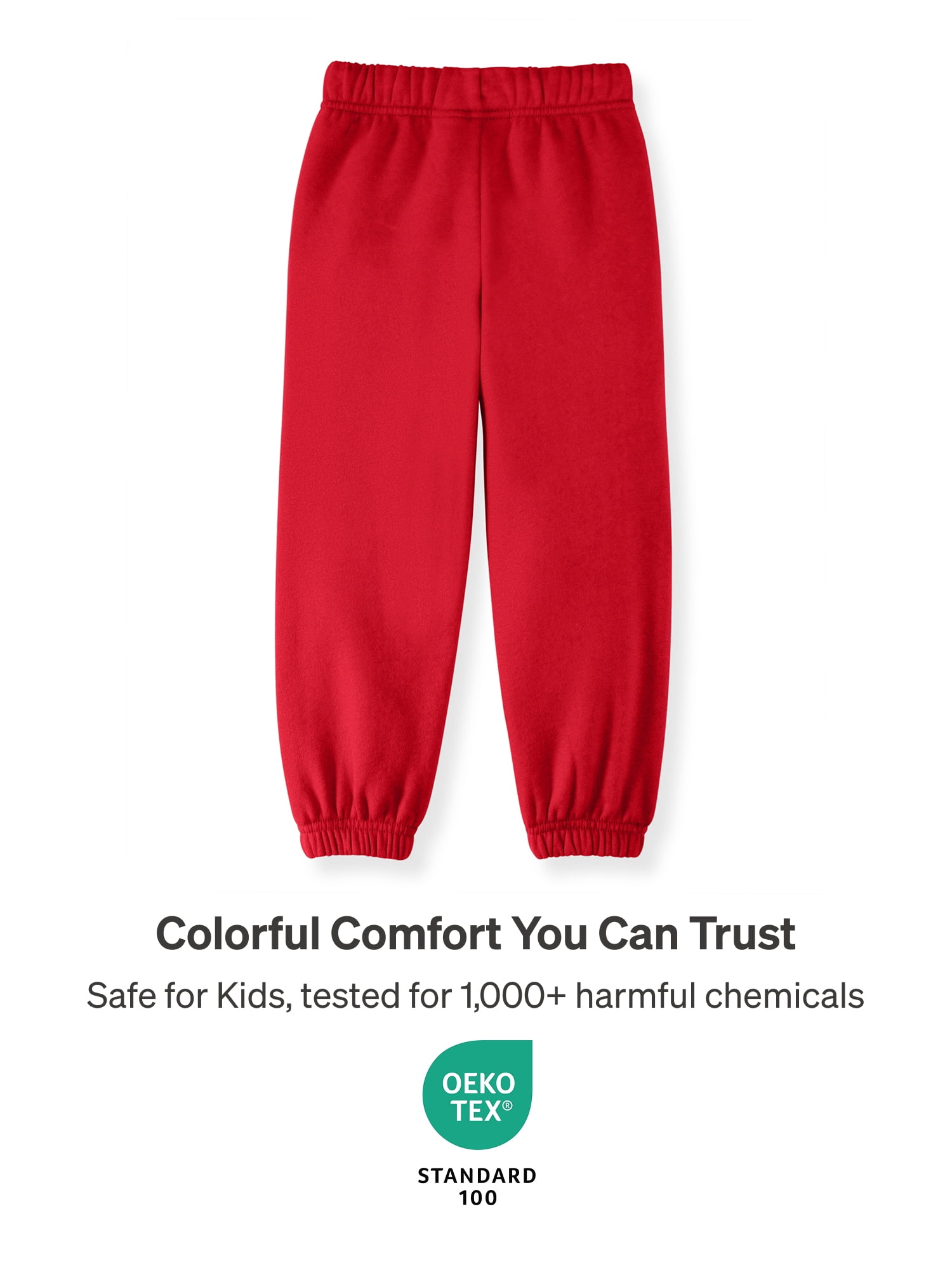 Color Mix by Garanimals Kids Fleece Sweatpants, Sizes 6–16
