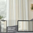 thumbnail image 6 of DriftAway Farmhouse Vertical Striped Linen Blend Textured Light Filtering Semi Sheer Curtains for Living Room Bedroom 102 Inches Long Drapes 2 Panels, 6 of 7