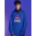 thumbnail image 2 of Happy Halloween Spooky Pumpkin  Hoodie Juniors -Image by Shutterstock,  Medium, 2 of 4