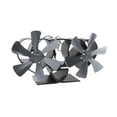 thumbnail image 2 of Ventilador para hogar, alimentado por calor, resistente al desgaste, versátil, silencioso, ventilador para horno de leña, doble cabezal, 12 aspas para Gris, 2 of 9