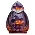 thumbnail image 5 of DJDLJWCJ Boys Halloween Long Sleeve Hoodie Kids Halloween Print Pullover Sweatshirts, Fun Casual Fall Festival Tops Multicolor Size 11, 5 of 5