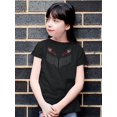 thumbnail image 2 of Flower Embroidery T-Shirt Juniors -Image by Shutterstock,  Large, 2 of 4