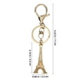 thumbnail image 2 of Eiffel Tower Keychain Made of Zinc Alloy for Hanging Keys Golden Color Small and Lightweight, 2 of 5