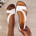 thumbnail image 4 of VerPetridure Flat Fish Mouth Women's Sandals Solid Color Open Toe Flat Sandals, 4 of 6
