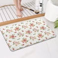 thumbnail image 4 of Pioneer Flower Floral Print Pattern Bathroom Rugs Mat, Non Slip Microfiber Bathroom Rug with Rubber Backing, Soft Mats for Bathroom Floor Tub Shower, 17"x27", 4 of 5
