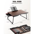 thumbnail image 2 of Laptop Desk for Bed, SAIJI XX-Large Foldable Bed Tray Table for Eating Breakfast, Writing, Working, Gaming, Drawing with Storage Drawer, Handrest Boo, 2 of 7