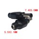 thumbnail image 2 of Reemplazo de 2 piezas para Dell Laptop Tablet PC 5.5x2.1mm hembra a 7.4x5.0mm macho decodificador de enchufe de alimentación adaptador IC Jumpingount PJ8027-00, 2 of 2