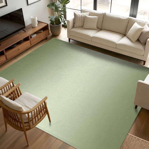 8x10 Area Rugs Sage Green Ombre Non-Skid Rubber Backing Large Rectangle Rugs - Living Room Bedroom Home Office, Modern Gradient Abstract Art Indoor Floor Mat Carpets Washable Rug