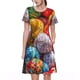 thumbnail image 1 of Disketp Easter Eggs para Vestido de Manga Corta para Mujeres, Vestidos de Verano para Mujeres, Casual y Holgado para la Playa, 1 of 6