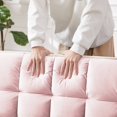 thumbnail image 5 of Sesslife Convertible Sleeper Sofa Chair Bed, Adjustable Sofa Bed with USB Port and Swivel Phone Stand, Multi-Functional Sleeper Sofa with Ashtray for Living Room, Apartment or Office(Pink), 5 of 11