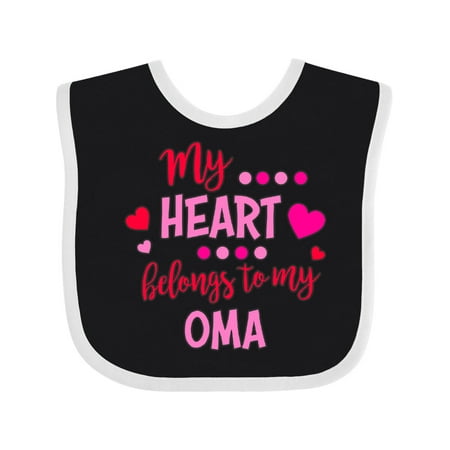 

Inktastic My Heart Belongs to My Oma Boys or Girls Baby Bib