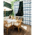 thumbnail image 5 of nqOlkjepod Outdoor Curtains for Patio Waterproof, Blue White Stripe Outdoor Privacy Panels Grommet, Modern Abstract Geometric Stripes Blackout Outside Curtains for Porch/Cabana 54"x95", 1 Panel, 5 of 8