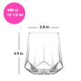 thumbnail image 2 of LAV Valeria Whiskey Glass Set, Drinking Glass Set, Lowball Rock Glasses, 6 Pcs, 13.5 Oz (400 cc), 2 of 6
