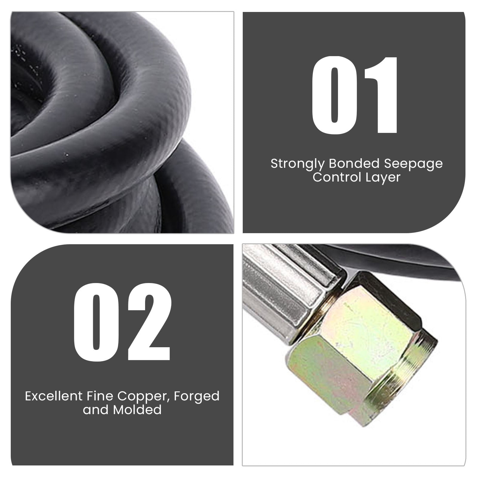 BIMZUC High Pressure Propane Gas Line Extension Hose QCC1 1lb to 20lb Tank Converter 20ft / 6.1m RV Grill Fire Pit Heater Connector 3/8in Female to 1/8in MNPT Fitting