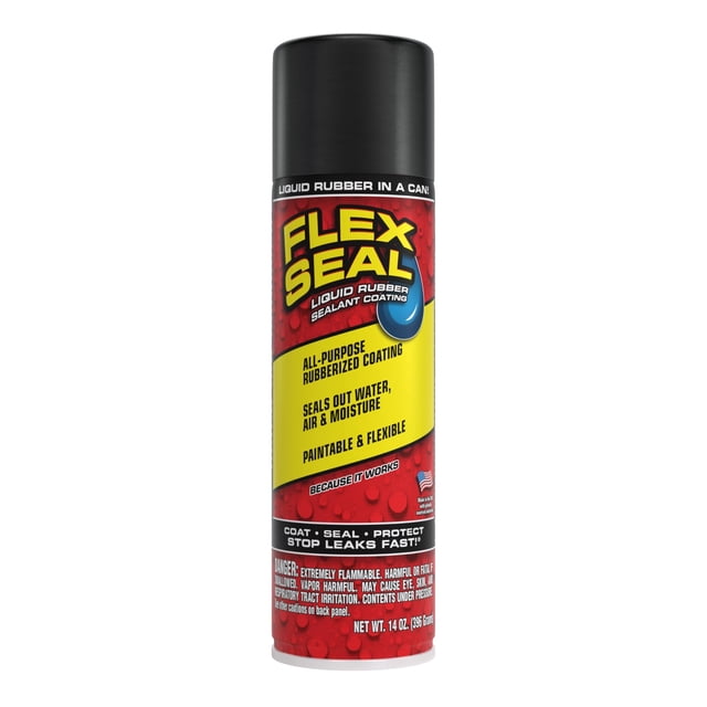 Sellador en aerosol Flex Seal negro de 414 ml para detener las fugas a prueba de agua