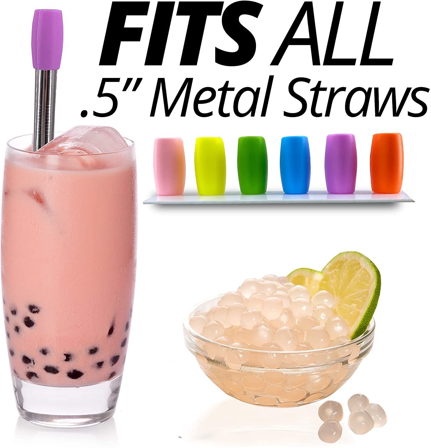 Silicone Straw Tips – 10 Pack