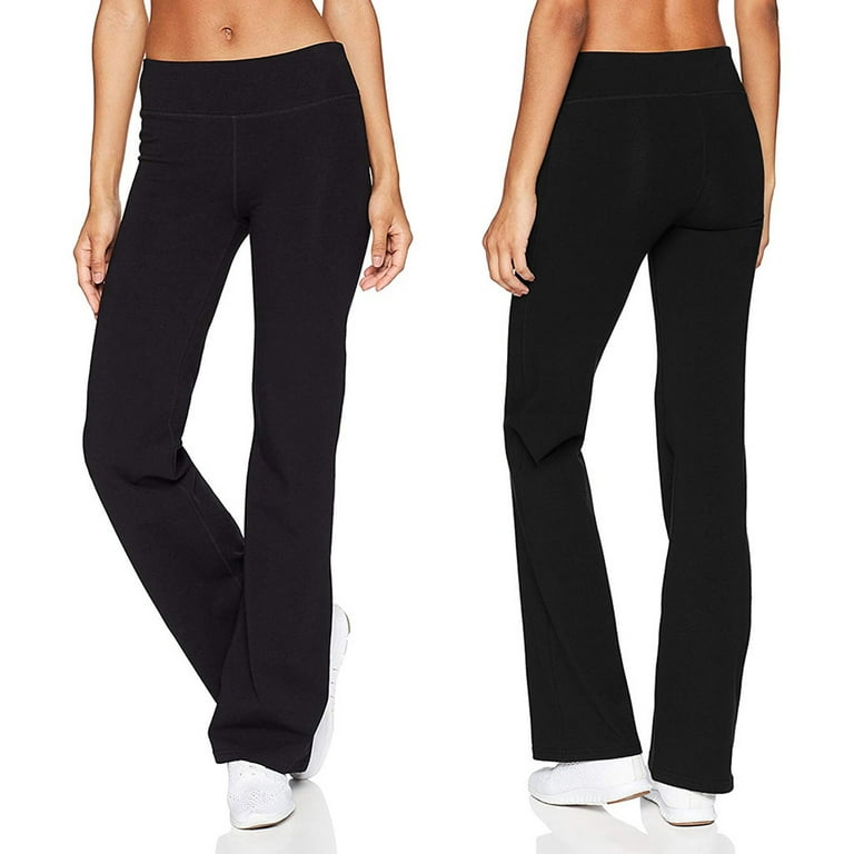 WANYNG Yoga Pants Loose Slim Yoga Casual Women's Pants Pants Sports Wide  Solid Leg Color Pants Black 