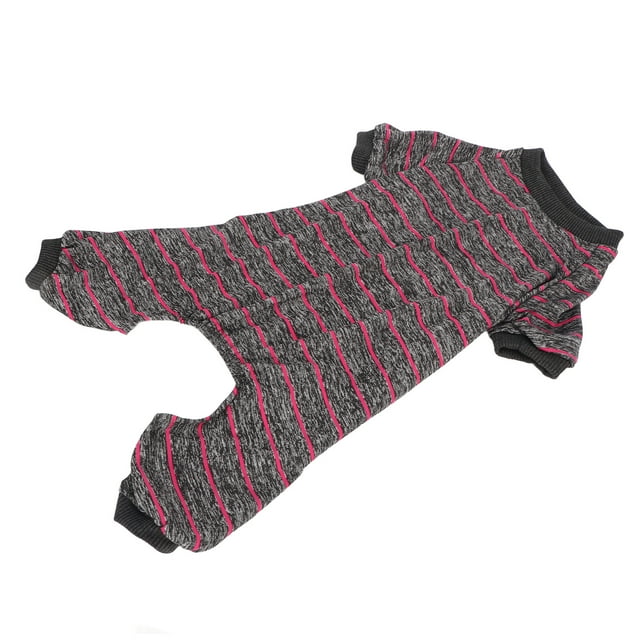 Dog Pajamas, Polyester Warm 4 Legs Dog Striped Pajamas High Elasticity For Summer For Home XS,S,M,L,XL